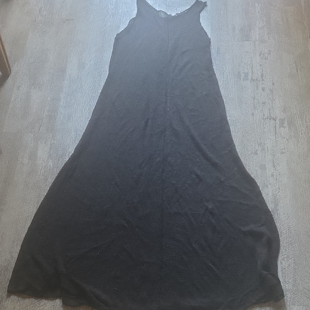 Elegant Black Sheer Sleeveless Dress With Crop Top Cover Up